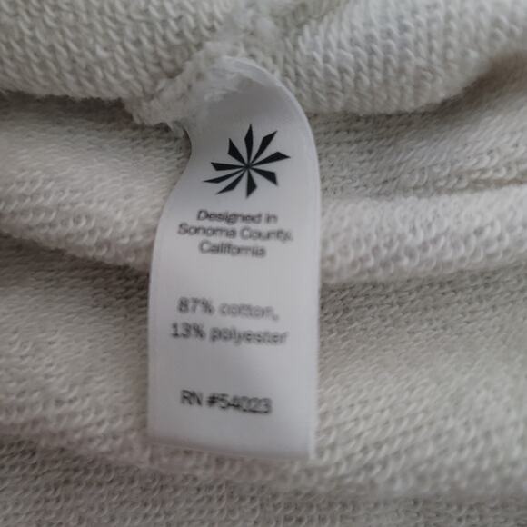 Athleta Size XXS Blissful Terry Vest Medium Oatmeal Heather Pleated Hooded Zip - Picture 6 of 9